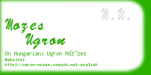 mozes ugron business card